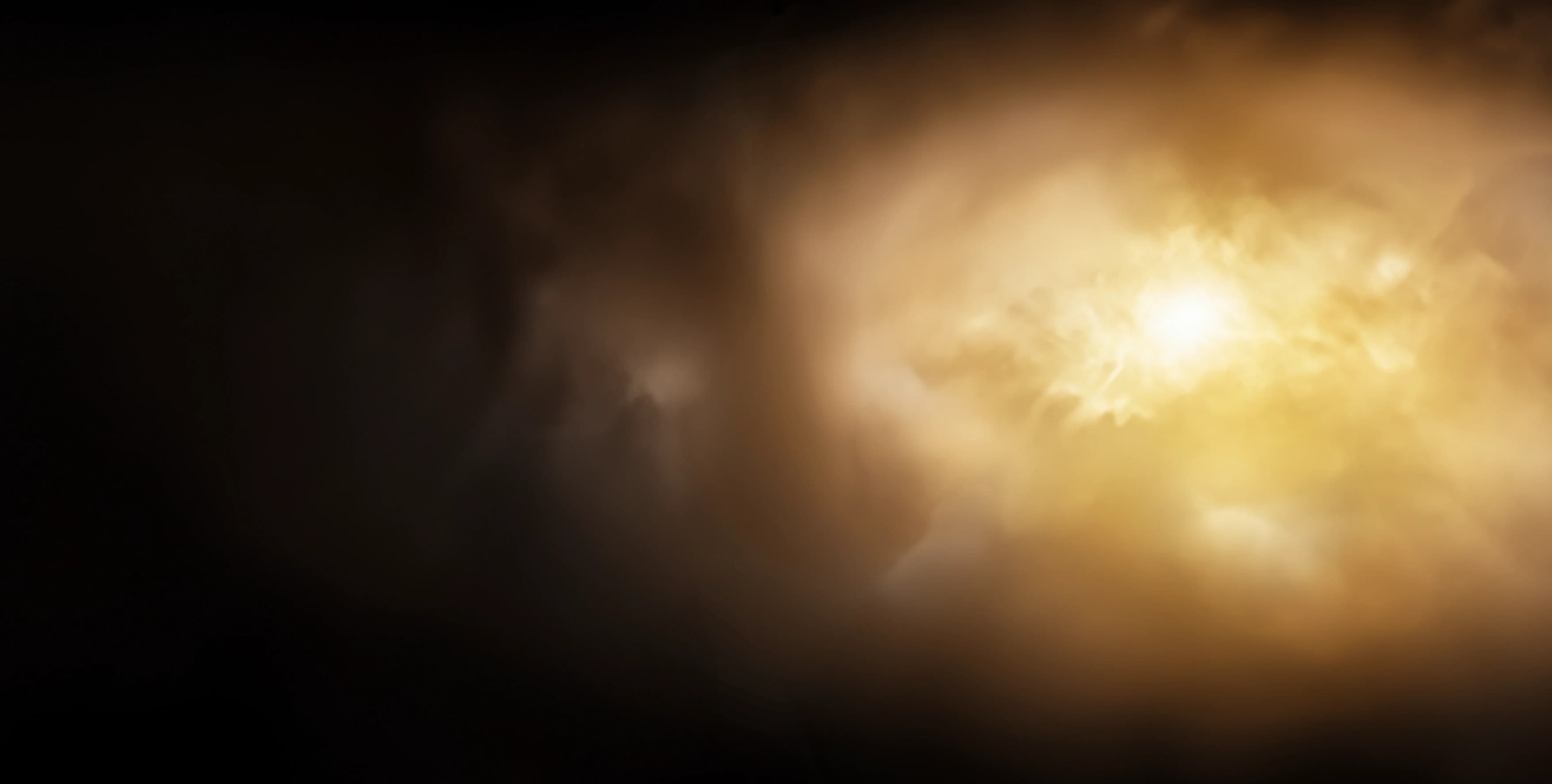 Golden canyon sky